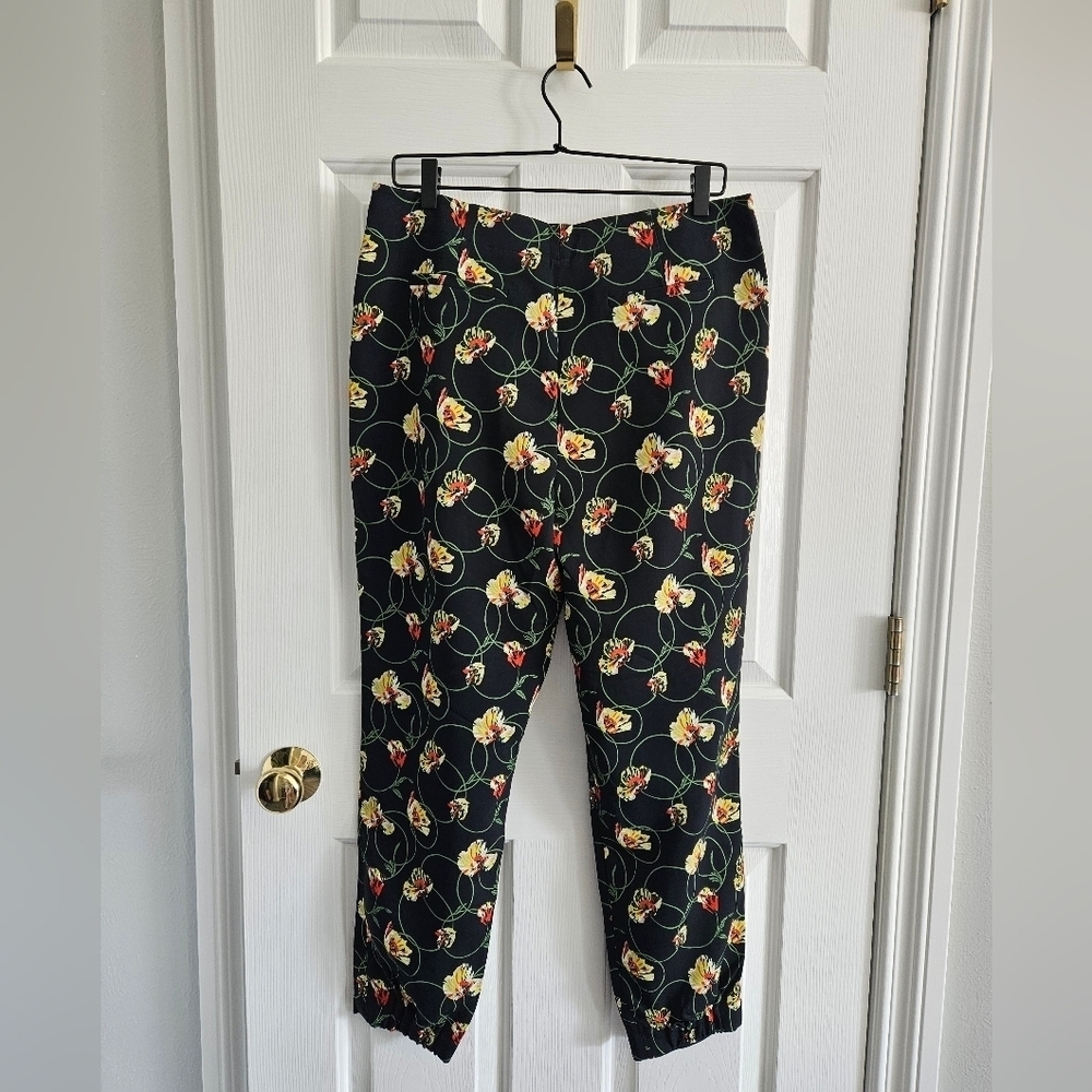 NWOT Akris Punto X Saks Fifth Avenue Mimi Poppy Dot Floral Trousers - Picture 6 of 10